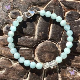 Aquamarine Bead Bracelet